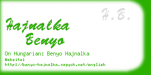 hajnalka benyo business card